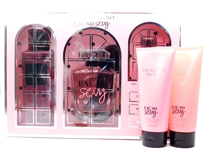 Victoria's Secret Eau So Sexy Box Set: Fragrance Mist 8.4 Fl Oz., Eau De Parfum 3.4 Fl Oz. and .25 Fl Oz., Fragrance Wash 3.4 Fl Oz., Fragrance Lotion 3.4 Fl Oz.