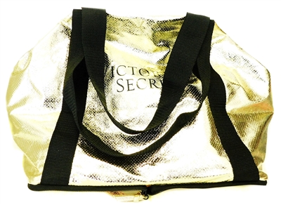 Victoria's Secret Gold Packable Tote Bag with Zipper