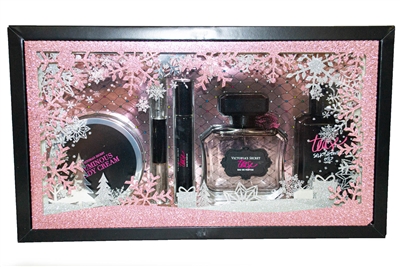 Victoria's Secret TEASE Fragrance Gift Set: Luminous Body Cream  6.7oz, Eau de Parfum Rollerball Duo Tease/Tease Glam .14 fl oz ea, Eau de Parfum Rollerball .23 fl oz, Eau de Parfum  3.4  oz, Oil-to-Cream Body Wash  8.4 fl oz