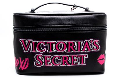 Victoria's Secret Love Weekender Train Case and Pink Color Cosmetics Bag