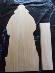 Lynne Andrews The Gardener Father Christmas Wood Surface