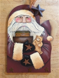 Lynne Andrews Oldie time santa Mitten Pattern Packet