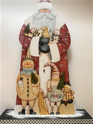 Lynne Andrews Santa's Snowmen wood surface