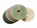 4 inch wet polishing pad set, white buff