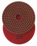 4 inch wet polishing pad, grit 100