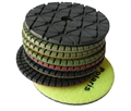 4 inch Supreme Granite Wet Polishing Pad Set of 8 With Black Buff