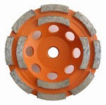 4 inch Double Row Cup Wheel, Coarse, 5/8 inch -11