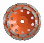 5 inch Double Row Cup Wheel, Coarse, 5/8 inch -11