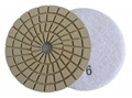 4 inch Edge Polishing Pad, Velcro Back, White Buff