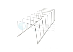 Pouch Sterilization Racks, Stainless Steel - 8 slots, 2.5" spacing, 20.5" x 6" x 6"