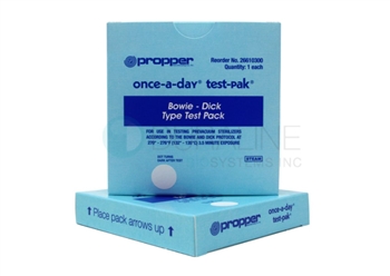 Once-A-DayÂ® Bowie-Dick Test-Pakâ„¢  (For use at 273.5Â°F/134Â°C using a 3.5 min exposure time), 30 per case