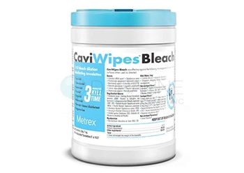 CaviWipes Bleach 6" x 10.5"  90 wipes/canister, 12 canisters/cs