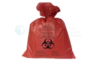 Dual Tested Autoclavable Biohazard Bags - Red 19x23 Polypropylene with Flat Seal, Coreless Roll, and Indicator for Safe Waste Disposal