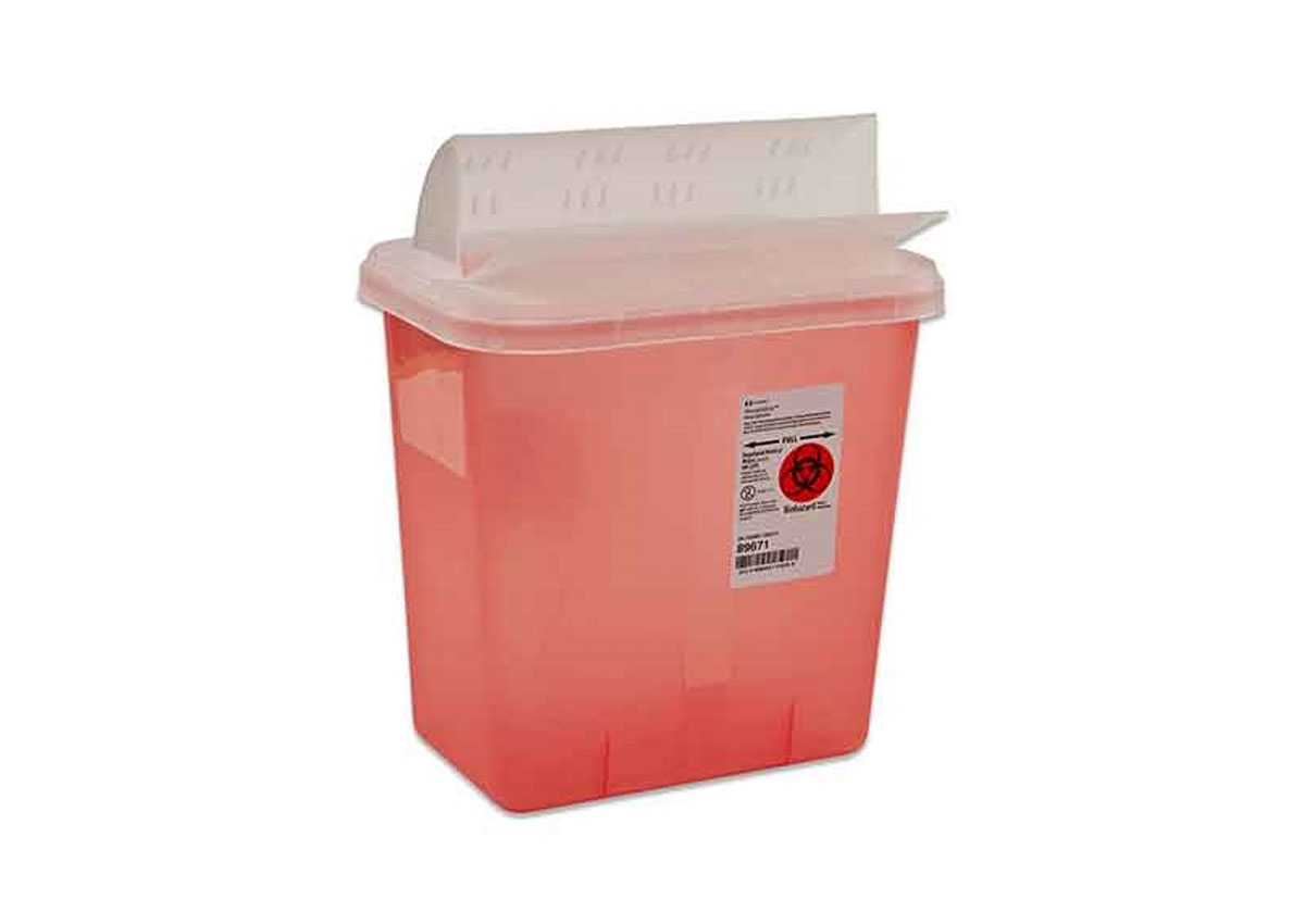 Covidien 1 Gallon Red Sharps-A-Gator Sharps Container w/Slide Lid