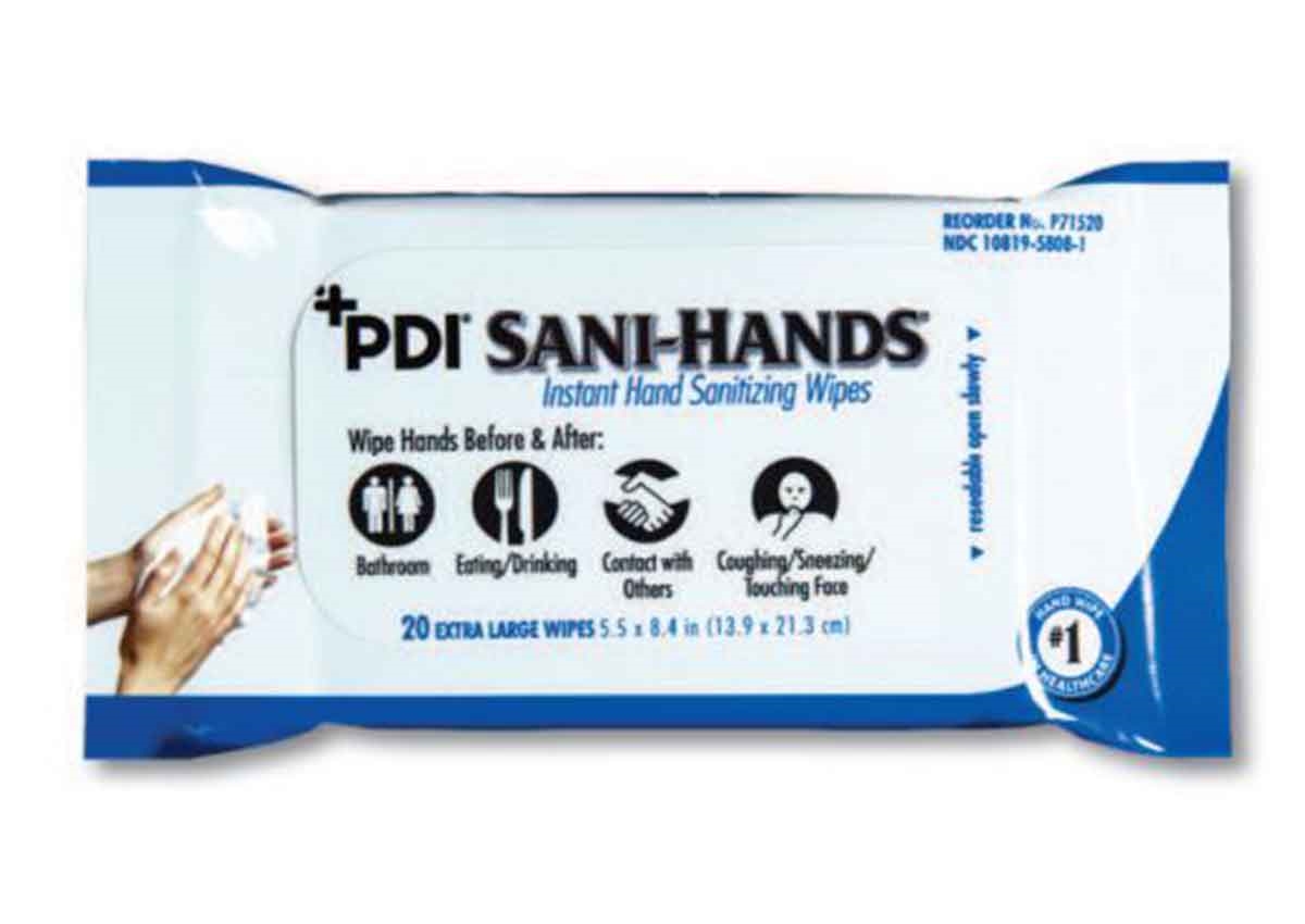 Sani-Hands Ethyl Alcohol Hand Sanitizing Wipe Individual Packet 100 Wipes