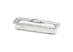 Stainless Steel Instrument Tray with Handle Cover, Sterilizable, 1 each
