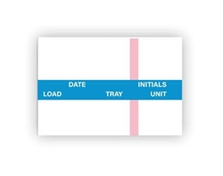 Labelex Dual-Ply Date, Load, Tray, Unit, Initials and Indicator Strip (blue) Labels 500/roll, 12 rolls/pk