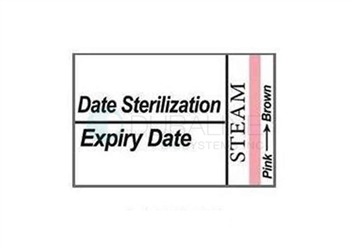 Labelex Autoclave Labels with Expiry Single-Ply 1,000 labels/roll, 12 rolls/pk