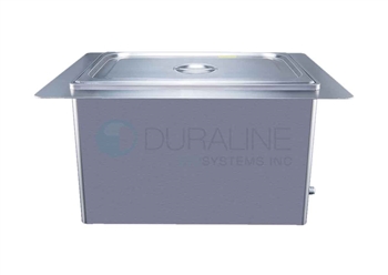 Recessed Ultrasonic Cleaner with heat & basket 19 Liter, 5 gallon 8" deep tank