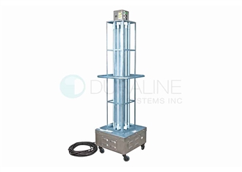 Portable UV Disinfection Cart 8000 sq. ft. area, Digital Timer, 50' Cord