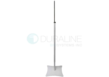 Sanitizer Stand, White Powder-Coated Finish, with 24" Adjustable stainless steel mount for Thermometer