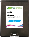 Formax Compatible CJ-21 Cyan Ink Cartridge for ColorMax7 and ColorMax8 Envelope Printers