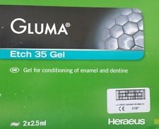 GLUMA ETCH 35 GEL 2X2.5ml SYRINGE Heraeus KULZER ETCHANT DENTAL