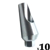 10x Titanium 15Â° Angulated Abutment for Dental Implants + screws fits AB MIS