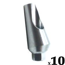 10x Titanium 15Â° Angulated Abutment for Dental Implants + screws fits AB MIS