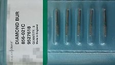 Superdent Diamond Dental Bur 856-021C Coarse Chamfer Taper Round End England