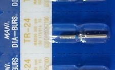 Mani Diamond TR-24 Dental 10 Burs CoarseÂ Chamfer Round End Crown Prep