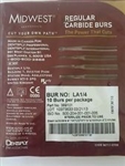 Midwest Dentsply Carbide Round Bur LA 1 4 Pack of 10 DentalÂ Latch Type