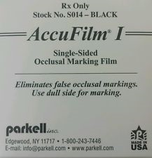 AccuFilm I Parkell Articulating Paper Single Sided Black 280Â Pre-cut strips