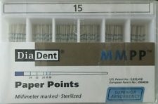 Diadent Absorbent Paper Points Size 15 ISO Color Coded Box of 200