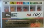 Diadent Gutta PerchaÂ Points Size 15-40 ISO Color Coded Box of 120