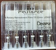 Dental Dentsply Tulsa Rotary RetreatmentÂ ProTaper UniversalÂ Files 22 mm D3
