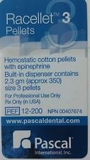 Racellet 3 Pellets Dental Gingival Retraction Cord Packing epinephrine Pascal
