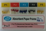 Absorbent Paper Points Protaper F1-F5 Color Coded Dental Endo HTM
