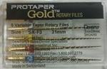 Protaper Gold RotaryÂ Files 31 mm SX-F3 Dentsply Tulsa Assorted Endodontics Endo