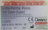 Gutta Percha PointsÂ Size 25 Dentsply Maillefer ISO Color Coded Box of 120