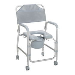 Drive Medical Aluminum Shower Chair and Commode with Casters