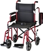 NOVA Medical Products Lightweight Transport Chair with Removable & Flip Up Arms for Easy Transfer