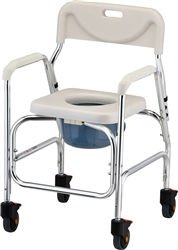 NOVA Lightweight Rolling Shower Commode Chair