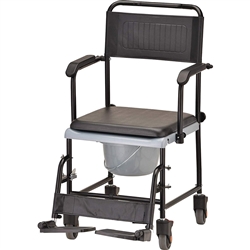 Nova Drop-Arm Transport Chair Commode