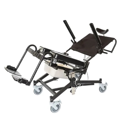Active Aid Tilt-in-Space Shower Commode Chair with Seat Height Adjustment