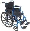 Blue Streak Wheelchair with Flip-Back Arms