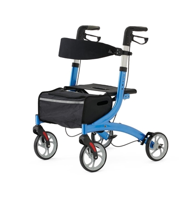 Medline Simplicity 2 Euro-Style Rollator Folding Rolling Walker - 8" Wheels