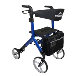 Voyager Adjustable Folding Rollator Walker by Compass Health