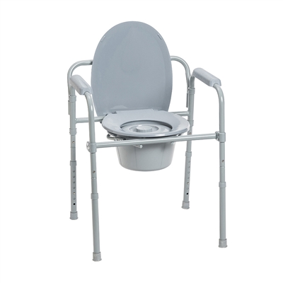 Drive Folding Steel Commode - Tool Free Assembly