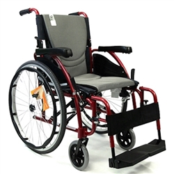 Karman Ergo S-125 Ergonomic Folding and Flip Back Arms Wheelchair